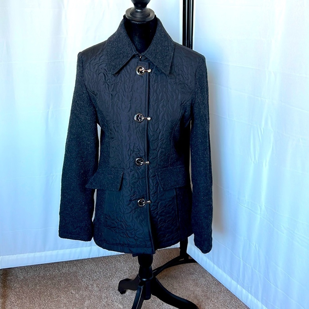Johnston & Murphy quilted wool coat